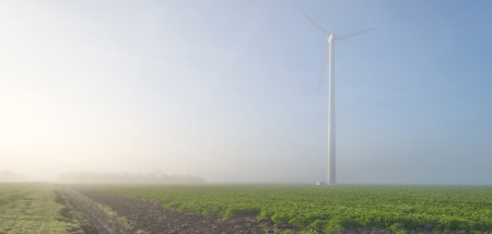 akkerbouw windenergie windturbine windmolen mist